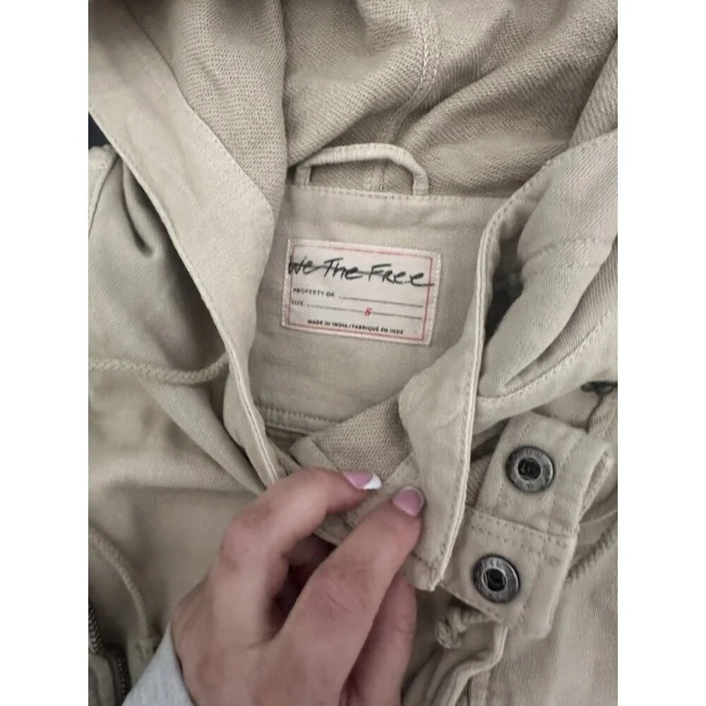 Free People We The Free Carmen Moto Jacket Top Hoodie Zip Up Solid Small